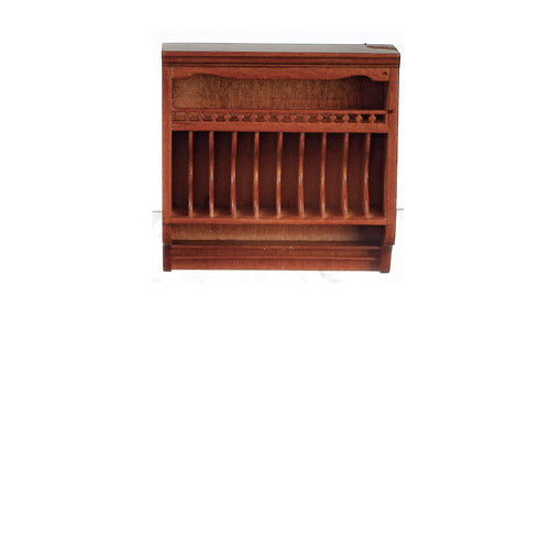 Kitchen Plate Rack Cabinet, New Walnut