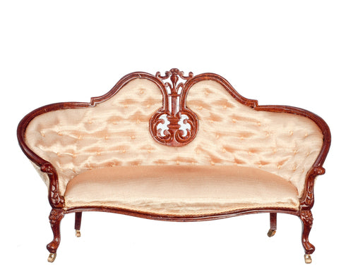 Victorian Sofa, Champagne, Walnut