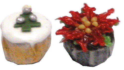 Christmas Cupcakes, 2pc