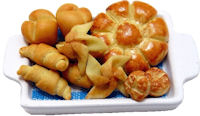 Assorted Bread, Loose on Tray