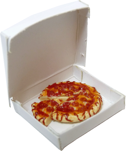 Sliced Pepperoni Pizza in Box