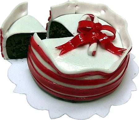 Candy Cane Ribbon Cake