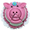 Pink Pig Cake with Slice