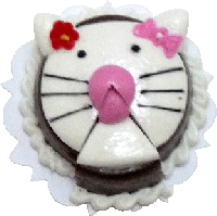 Kitty Cake with Slice