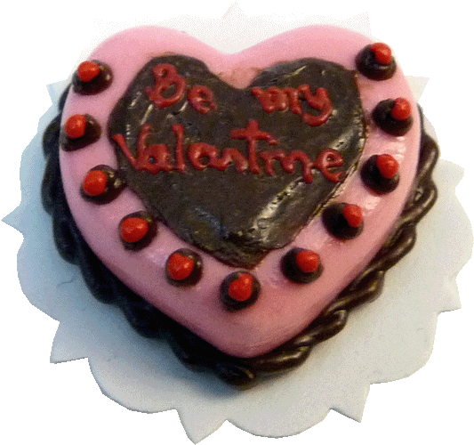 Pink Chocolate Valentine Cake