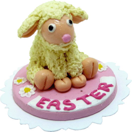 Easter Lamb Cake, Sitting