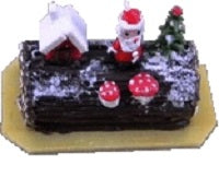 Decorated Holiday Chocolate Log