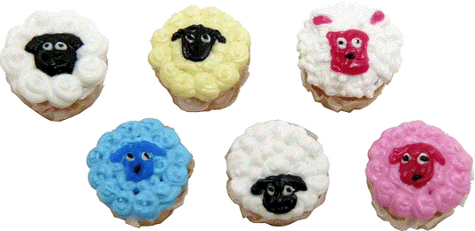 Sheep Cupcakes, 6pc