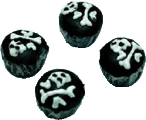 Skeleton Cupcakes, 4pc