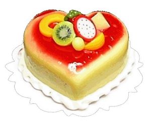 Strawberry Iced Lime Heart Cake