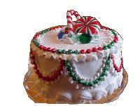 Peppermint Candy Cane Christmas Cake