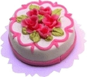 Rose Trim White Cake