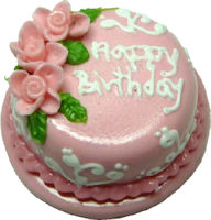 Pink Floral Birthday Cake