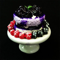 Cake with Blueberry & Raspberry on Stand