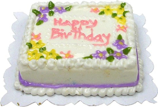 Floral Happy Birthday Sheet Cake