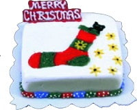 Holiday Stocking Sheet Cake