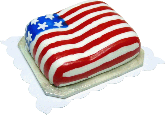 Waving Flag Sheet Cake