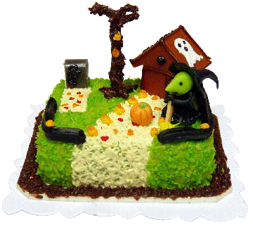 Tiny Witch Hideaway Sheet Cake