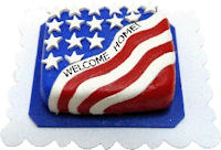 Welcome Home Flag Sheet Cake