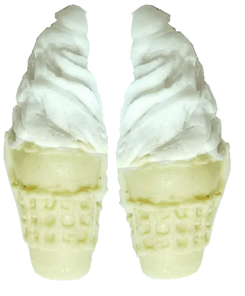 Two Vanilla Ice Cream Cones