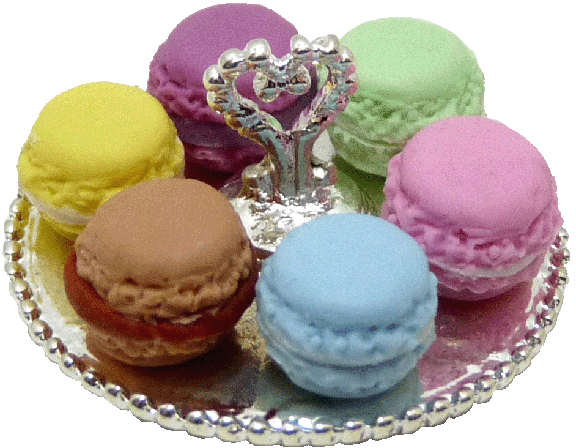 Macarons on Silver Tray