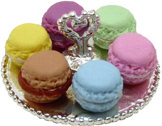 Macarons on Silver Tray