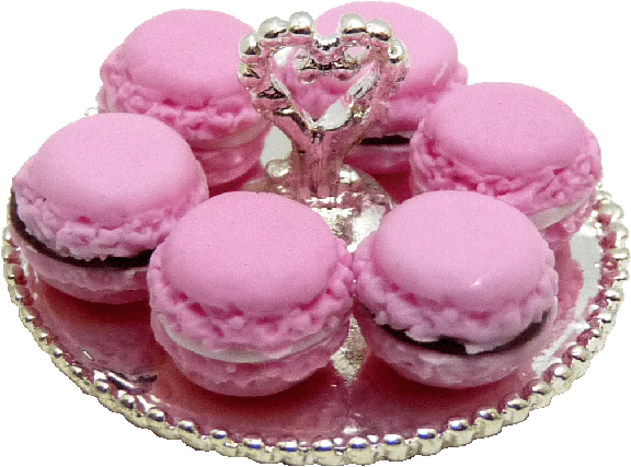 Macarons on Silver Tray