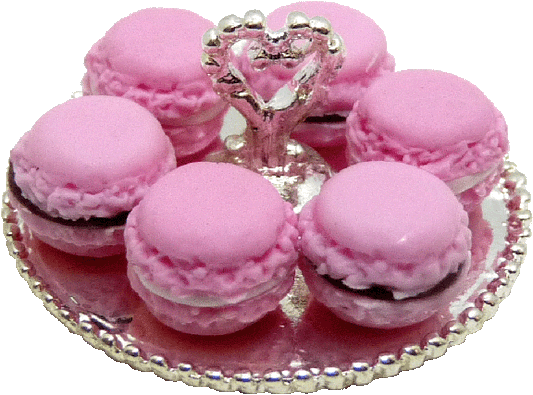 Macarons on Silver Tray