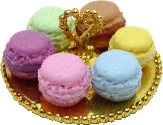 Macarons on Gold Tray