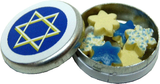 Star of David Cookies in Tin