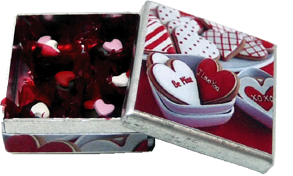 Heart Chocolates in Square Tin