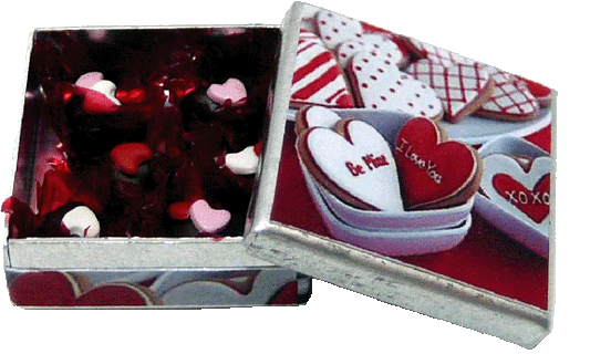 Heart Chocolates in Square Tin