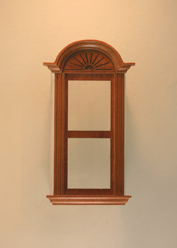 Walnut Window Frame Newport Plain Single Window, Walnut – Miniature Designs, Inc.