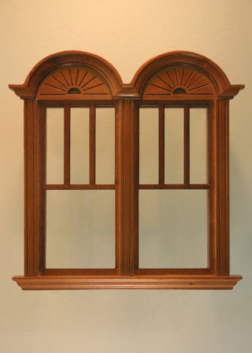 Newport Decorated Double Window, Walnut
