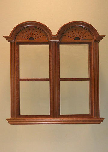 Newport Plain Double Window, Walnut