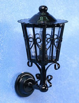 Coach Lamp, Ornate Black