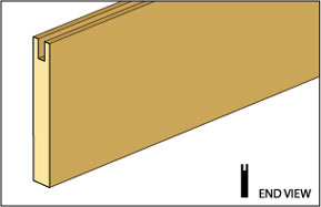 Door Frame with Channel on Top, 3/4"T