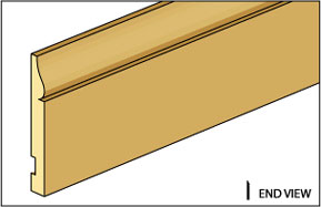 1/2" Scale Baseboard, 1/4" x 24" Long