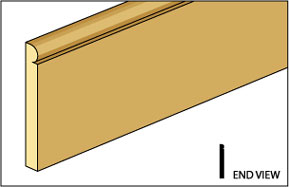 Baseboard, 1/2" X 24", BBD-16