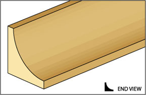 Cove Molding, 1/4", 24" Long