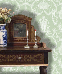 Avignon Green Wallpaper