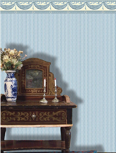 Jardin France Stripe Wallpaper