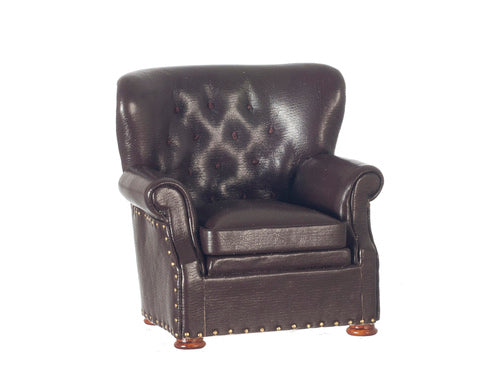 Churchill Chair, Brown Leather