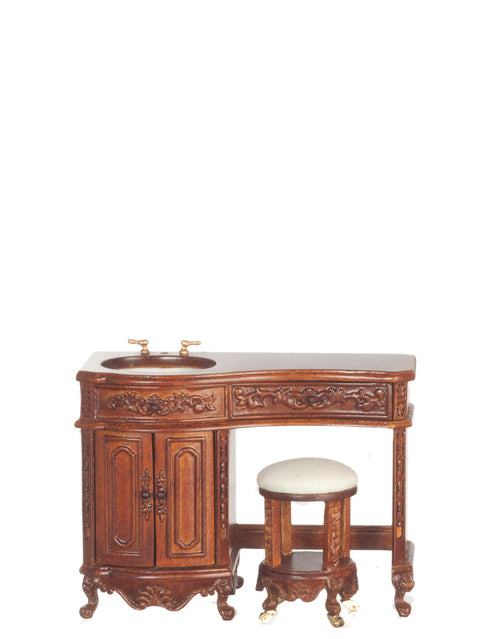 Avalon Sink with Stool, Walnut