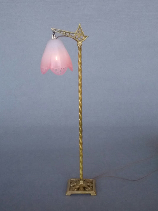 Deco Floor Lamp, Frosted Shade Pink