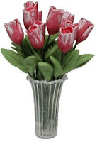 Dozen Pink Tulips in Vase