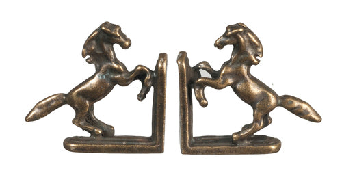 Horse Bookends, Bronze