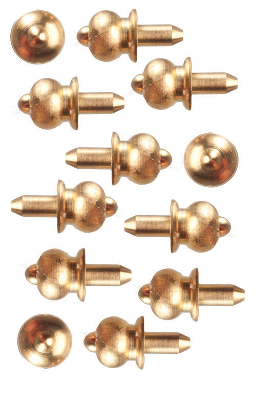 Brass Drawer knobs 12pc, 4.5mm