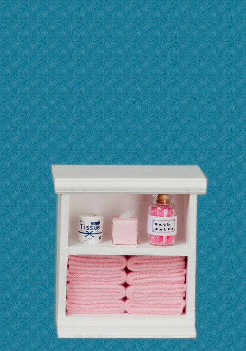 Small Bath Cabinet, Pink