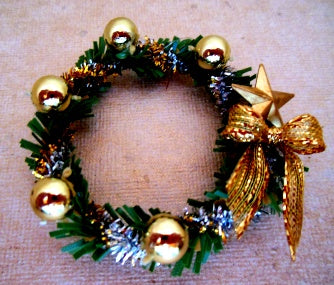 Christmas Wreath, Gold Star